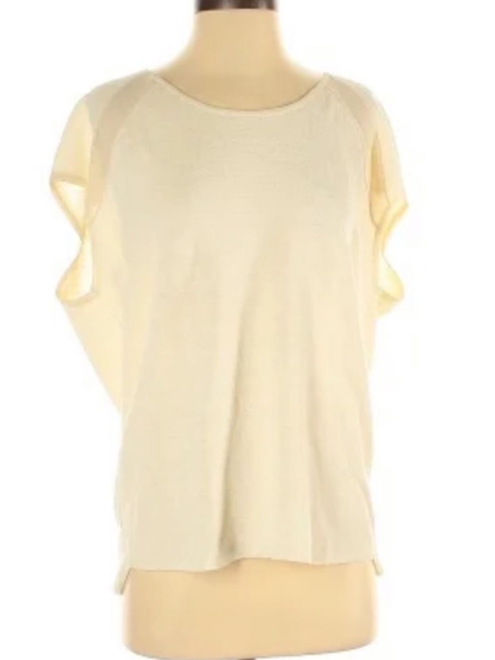 Duffy designer Cream Linen Sleeveless Top (S)